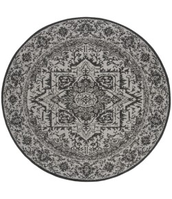Safavieh Linden  Light Grey / Charcoal LND139 6 ft. 7 in. X 6 ft. 7 in. Round Rug