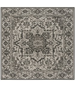 Safavieh Linden  Light Grey / Charcoal LND139 6 ft. 7 in. X 6 ft. 7 in. Square Rug