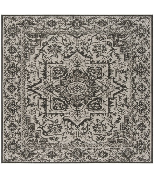 Safavieh Linden  Light Grey / Charcoal LND139 6 ft. 7 in. X 6 ft. 7 in. Square Rug
