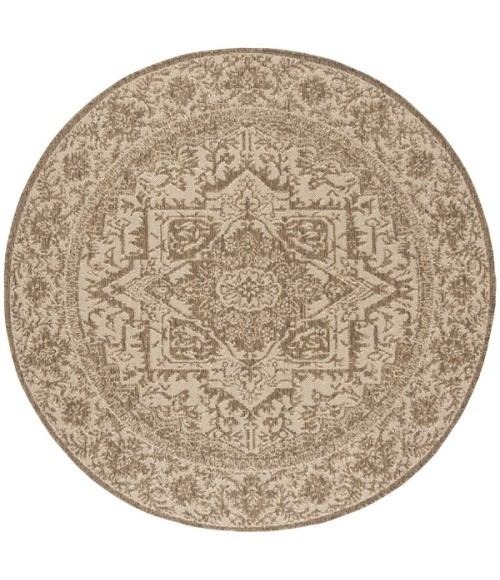Safavieh Linden  Cream / Beige LND139 8 ft. X 8 ft. Round Rug