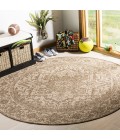 Safavieh Linden  Cream / Beige LND139 8 ft. X 8 ft. Round Rug