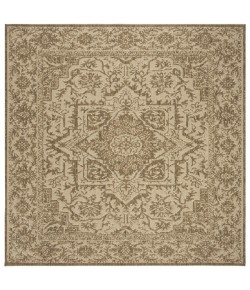Safavieh Linden  Cream / Beige LND139 6 ft. 7 in. X 6 ft. 7 in. Square Rug