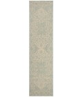 Safavieh Linden  Cream / Aqua LND139 2 ft. 2 in. X 8 ft. Runner Rug