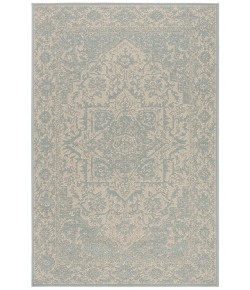 Safavieh Linden  Cream / Aqua LND139 5 ft. 3 in. X 7 ft. 6 in. Rectangle Rug