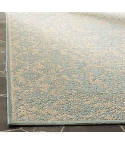 Safavieh Linden  Cream / Aqua LND139 6 ft. 7 in. X 6 ft. 7 in. Square Rug