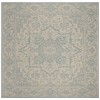 Safavieh Linden  Cream / Aqua LND139 6 ft. 7 in. X 6 ft. 7 in. Square Rug