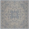 Safavieh Linden  Cream / Blue LND139 6 ft. 7 in. X 6 ft. 7 in. Square Rug
