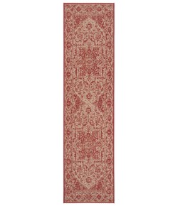 Safavieh Linden  Red / Creme LND139 2 ft. 2 in. X 10 ft. Runner Rug