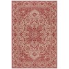 Safavieh Linden  Red / Creme LND139 5 ft. 3 in. X 7 ft. 6 in. Rectangle Rug