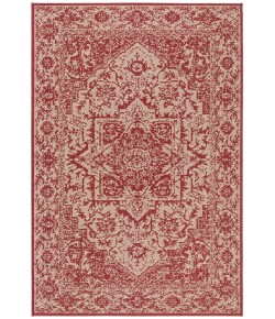 Safavieh Linden  Red / Creme LND139 6 ft. 7 in. X 9 ft. 2 in. Rectangle Rug