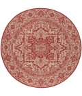 Safavieh Linden  Red / Creme LND139 4 ft. X 4 ft. Round Rug