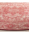 Safavieh Linden  Red / Creme LND139 4 ft. X 4 ft. Round Rug
