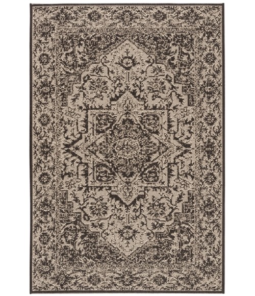 Safavieh Linden  Creme / Brown LND139 6 ft. 7 in. X 9 ft. 2 in. Rectangle Rug
