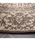 Safavieh Linden  Creme / Brown LND139 8 ft. X 8 ft. Round Rug
