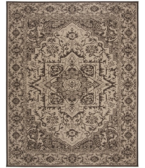 Safavieh Linden  Creme / Brown LND139 8 ft. X 10 ft. Rectangle Rug