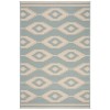 Safavieh Linden  Cream / Aqua LND171 4 ft. X 6 ft. Rectangle Rug