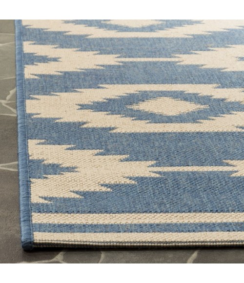 Safavieh Linden  Cream / Blue LND171 4 ft. X 6 ft. Rectangle Rug