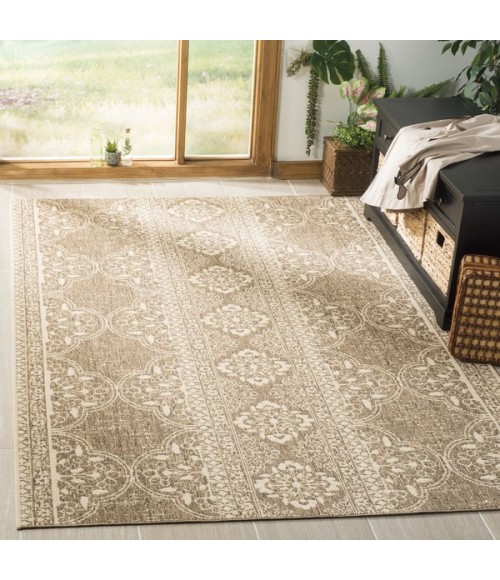 Safavieh Linden  Cream / Beige LND174 6 ft. 7 in. X 6 ft. 7 in. Square Rug