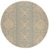 Safavieh Linden  Aqua / Cream LND174 6 ft. 7 in. X 6 ft. 7 in. Round Rug