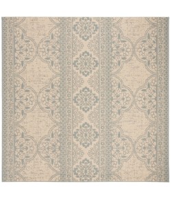 Safavieh Linden  Aqua / Cream LND174 6 ft. 7 in. X 6 ft. 7 in. Square Rug