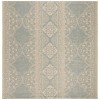 Safavieh Linden  Cream / Aqua LND174 6 ft. 7 in. X 6 ft. 7 in. Square Rug