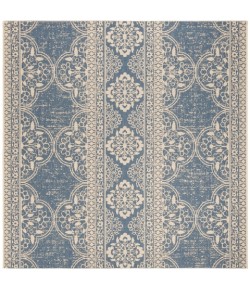 Safavieh Linden  Cream / Blue LND174 6 ft. 7 in. X 6 ft. 7 in. Square Rug