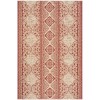 Safavieh Linden  Red / Creme LND174 5 ft. 3 in. X 7 ft. 6 in. Rectangle Rug