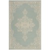 Safavieh Linden  Cream / Aqua LND180 5 ft. 3 in. X 7 ft. 6 in. Rectangle Rug