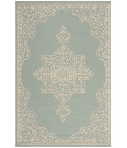 Safavieh Linden  Cream / Aqua LND180 5 ft. 3 in. X 7 ft. 6 in. Rectangle Rug