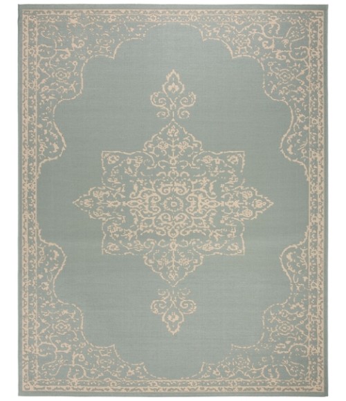 Safavieh Linden  Cream / Aqua LND180 9 ft. X 12 ft. Rectangle Rug
