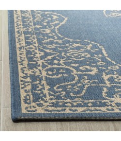 Safavieh Linden  Cream / Blue LND180 5 ft. 3 in. X 7 ft. 6 in. Rectangle Rug
