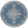 Safavieh Linden  Cream / Blue LND180 6 ft. 7 in. X 6 ft. 7 in. Round Rug