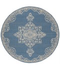 Safavieh Linden  Cream / Blue LND180 6 ft. 7 in. X 6 ft. 7 in. Round Rug