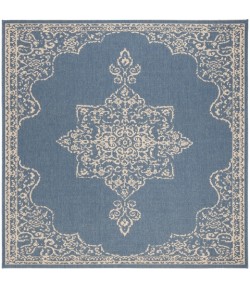 Safavieh Linden  Cream / Blue LND180 6 ft. 7 in. X 6 ft. 7 in. Square Rug