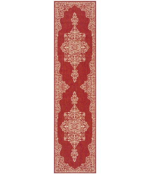 Safavieh Linden  Red / Creme LND180 2 ft. 2 in. X 8 ft. Runner Rug
