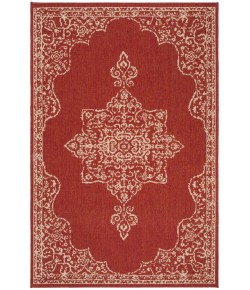 Safavieh Linden  Red / Creme LND180 5 ft. 3 in. X 7 ft. 6 in. Rectangle Rug