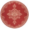Safavieh Linden  Red / Creme LND180 6 ft. 7 in. X 6 ft. 7 in. Round Rug