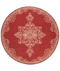 Safavieh Linden  Red / Creme LND180 6 ft. 7 in. X 6 ft. 7 in. Round Rug