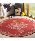 Safavieh Linden  Red / Creme LND180 6 ft. 7 in. X 6 ft. 7 in. Round Rug