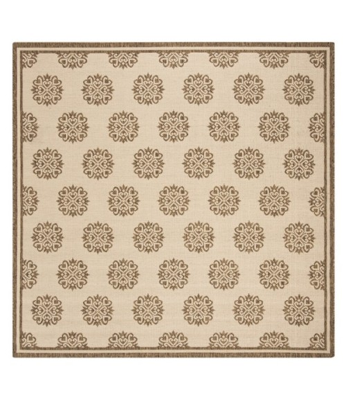 Safavieh Linden  Cream / Beige LND181 6 ft. 7 in. X 6 ft. 7 in. Square Rug