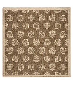Safavieh Linden  Beige / Cream LND181 6 ft. 7 in. X 6 ft. 7 in. Square Rug