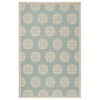 Safavieh Linden  Aqua / Cream LND181 4 ft. X 6 ft. Rectangle Rug