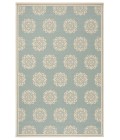 Safavieh Linden  Aqua / Cream LND181 4 ft. X 6 ft. Rectangle Rug