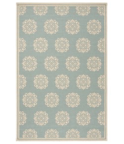 Safavieh Linden  Aqua / Cream LND181 4 ft. X 6 ft. Rectangle Rug