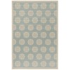 Safavieh Linden  Aqua / Cream LND181 5 ft. 3 in. X 7 ft. 6 in. Rectangle Rug