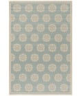 Safavieh Linden  Aqua / Cream LND181 5 ft. 3 in. X 7 ft. 6 in. Rectangle Rug