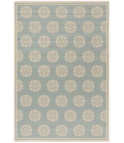Safavieh Linden  Aqua / Cream LND181 5 ft. 3 in. X 7 ft. 6 in. Rectangle Rug