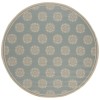 Safavieh Linden  Aqua / Cream LND181 6 ft. 7 in. X 6 ft. 7 in. Round Rug