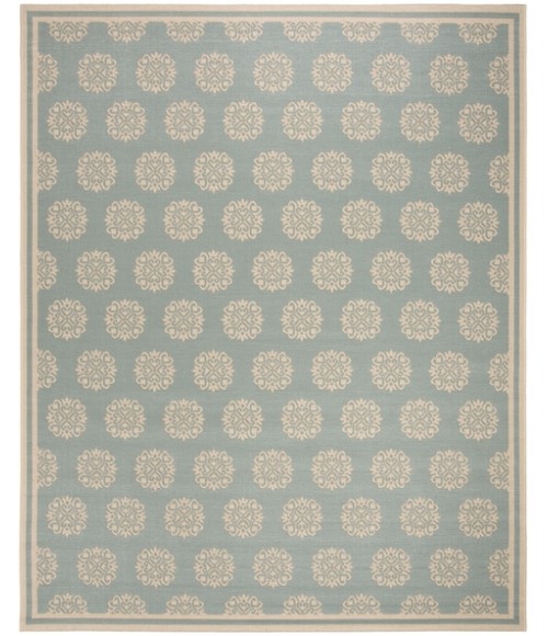 Safavieh Linden  Aqua / Cream LND181 9 ft. X 12 ft. Rectangle Rug