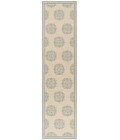 Safavieh Linden  Cream / Aqua LND181 2 ft. 2 in. X 8 ft. Runner Rug